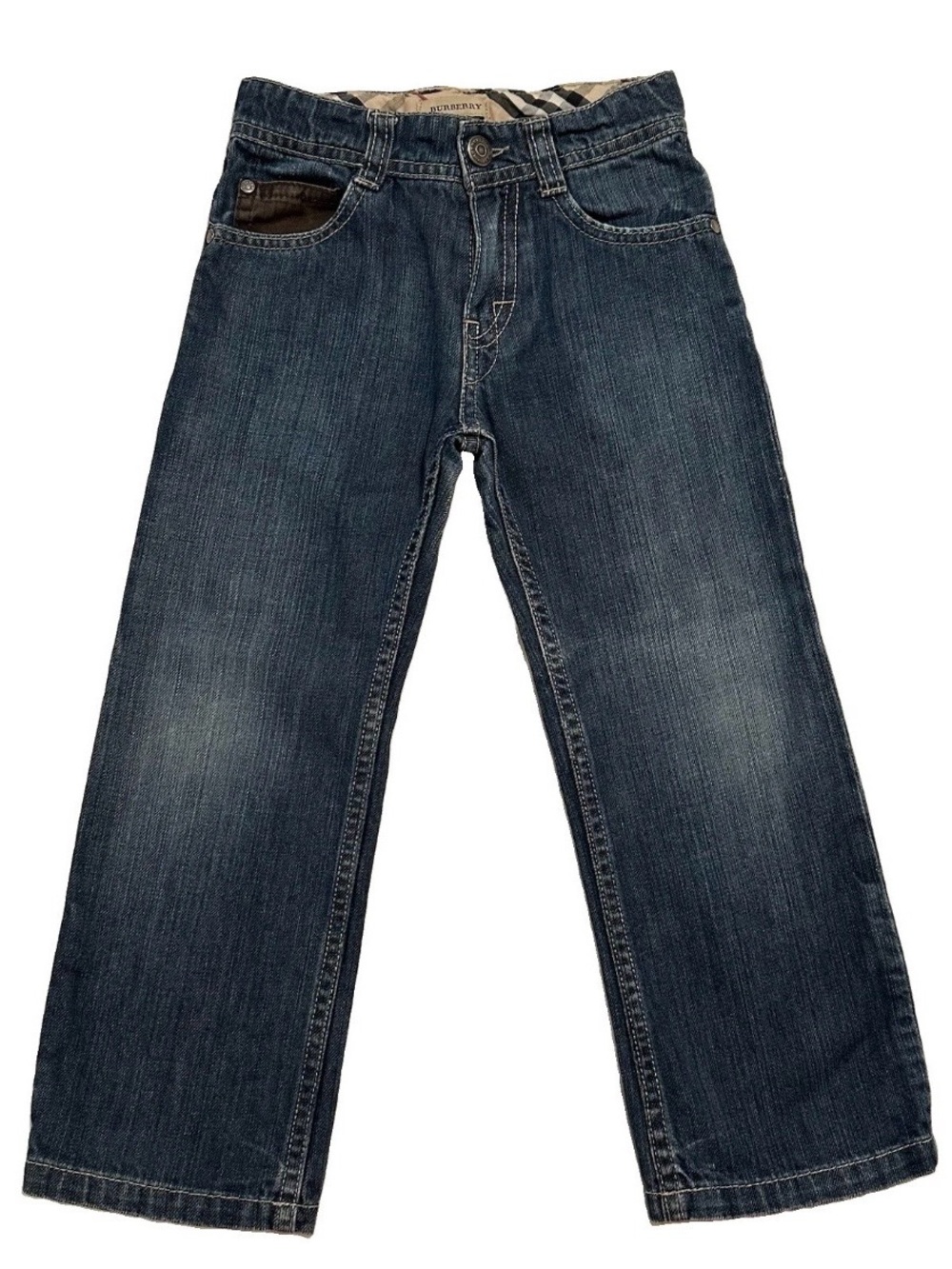 Burberry Boys' Dark Blue Straight Leg Jeans Size 4T